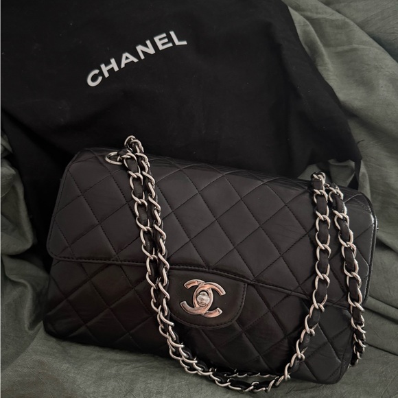 CHANEL Handbags - Rare CHANEL Double Sided Small Lambskin Classic Flap Bag